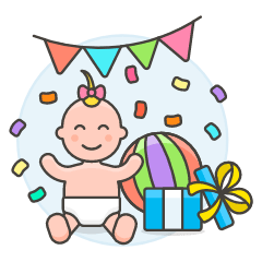 Baby Party 1 Illustration from UX Colors Set