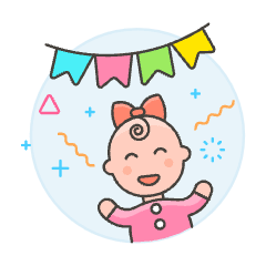 Baby Party Celebration 1 Illustration from UX Colors Set