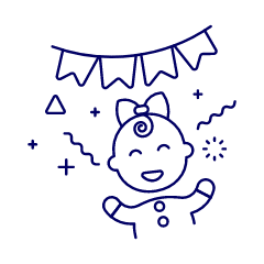 Baby Party Celebration 1 Illustration from UX Line Set