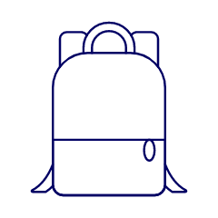 YELLOW RED Bagpack Illustration from UX Line Set