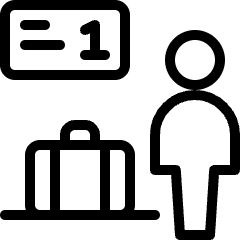 Baggage Check In User Icon from Ultimate Light Set