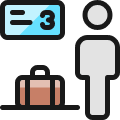 Baggage Check In User Icon from Ultimate Colors Set