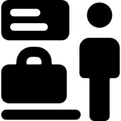 Baggage Check In User Icon from Ultimate Bold Set