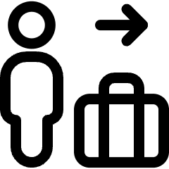 Baggage Drop Off Icon from Ultimate Regular Set