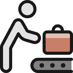 Baggage Leave Icon from Ultimate Colors Set