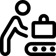 Baggage Leave Icon from Ultimate Regular Set