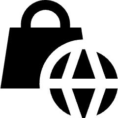 Online Shopping Icon from Sharp Solid Set