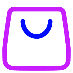 Shopping Bag Icon from Plump Neon Set