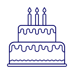Birthday Cake Illustration from UX Line Set