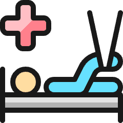 Bandage Leg Hanging Hospital Icon from Ultimate Colors Set