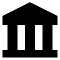 Bank Icon from Sharp Solid Set