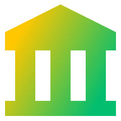 Bank Icon from Sharp Gradient Set