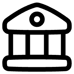 Bank Icon from Plump Line Set