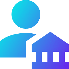 Bank Broker Icon from Sharp Gradient Set