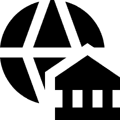 International Bank Icon from Sharp Solid Set