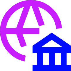 International Bank Icon from Sharp Neon Set