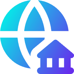 International Bank Icon from Core Gradient Set