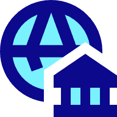 International Bank Icon from Sharp Pop Set