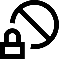 Permanent Block Account Security Icon from Sharp Line Set