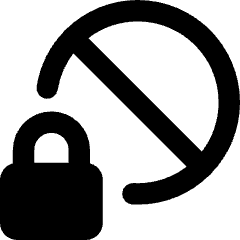 Permanent Block Account Security Icon from Core Remix Set