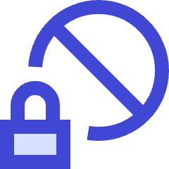 Permanent Block Account Security Icon from Sharp Duo Set