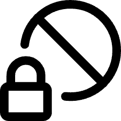 Permanent Block Account Security Icon from Core Line Set