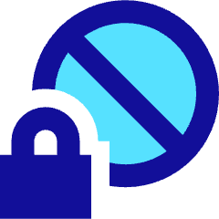 Permanent Block Account Security Icon from Sharp Pop Set