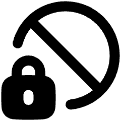 Permanent Block Account Security Icon from Plump Remix Set