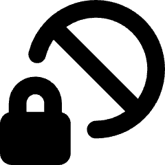 Permanent Block Account Security Icon from Core Solid Set