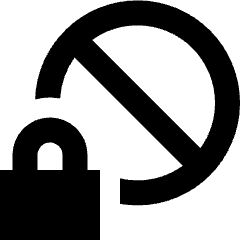 Permanent Block Account Security Icon from Sharp Remix Set