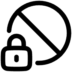 Permanent Block Account Security Icon from Plump Line Set