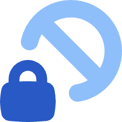 Permanent Block Account Security Icon from Flex Flat Set