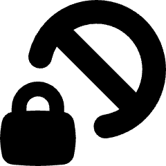 Permanent Block Account Security Icon from Flex Solid Set
