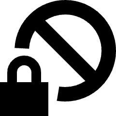 Permanent Block Account Security Icon from Sharp Solid Set