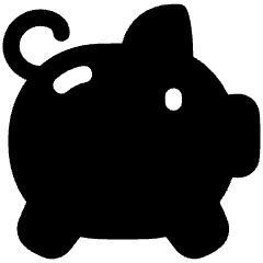 Piggy Bank Icon from Plump Solid Set