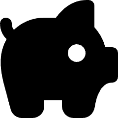 Piggy Bank Icon from Micro Solid Set