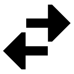 Swap Exchange Transaction Icon from Sharp Solid Set