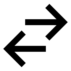 Swap Exchange Transaction Icon from Sharp Line Set