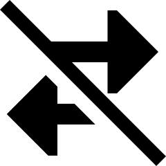 Swap Exchange Transaction Off Disabled Icon from Sharp Solid Set