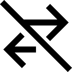 Swap Exchange Transaction Off Disabled Icon from Sharp Line Set