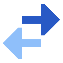 Swap Exchange Transaction Icon from Sharp Flat Set