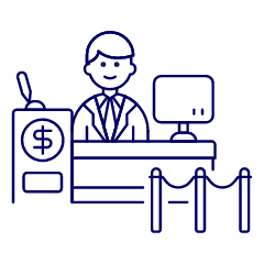 Bank Service 1 Illustration from UX Line Set