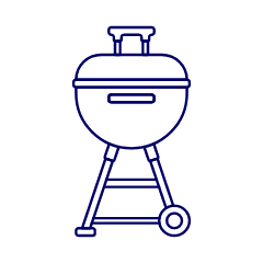 Bbq Kettle Illustration from UX Line Set