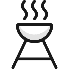 Barbecue Grill Icon from Ultimate Colors Set