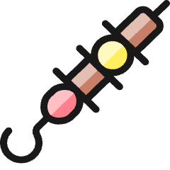 Barbecue Stick 1 Icon from Ultimate Colors Set
