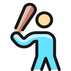 Baseball Player Icon from Ultimate Colors Set