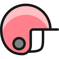 Helmet Sports Icon from Ultimate Colors Set