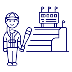 Sports Baseball 4 Illustration from UX Line Set