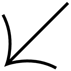 Down Left 2 Short Arrow Icon from Platinum Set