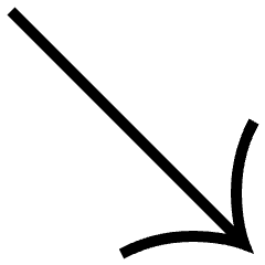 Down Right Arrow Icon from Platinum Set